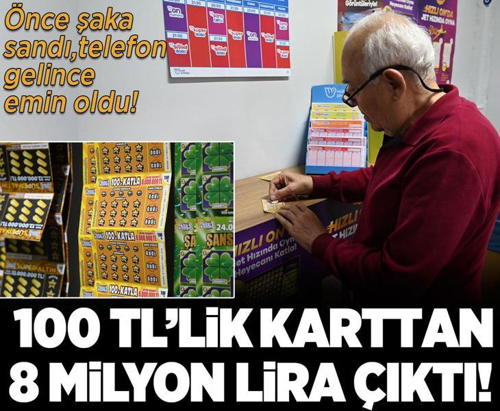 100 TL’lik karttan 8 milyon TL çıktı! Önce şaka sandı, telefon gelince emin oldu!