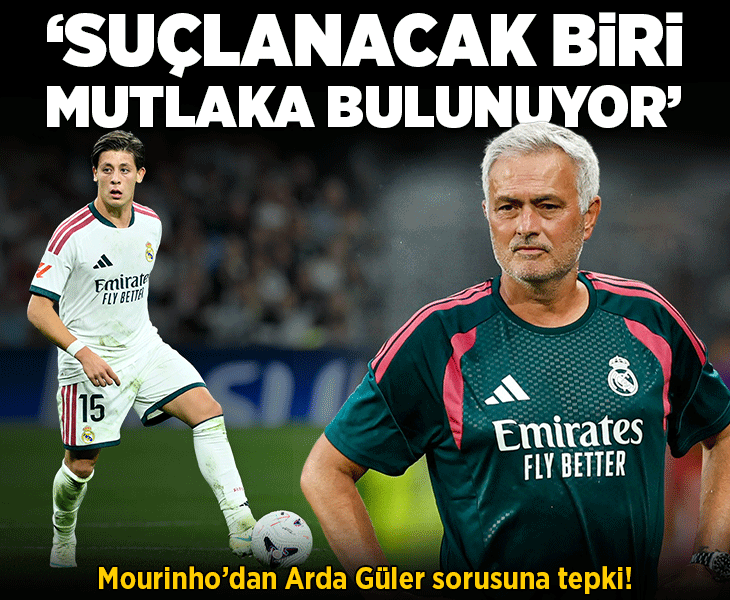 Real Madrid'de Jose Mourinho'dan Arda Güler sorusuna tepki! 'Suçlanacak biri mutlaka bulunuyor'