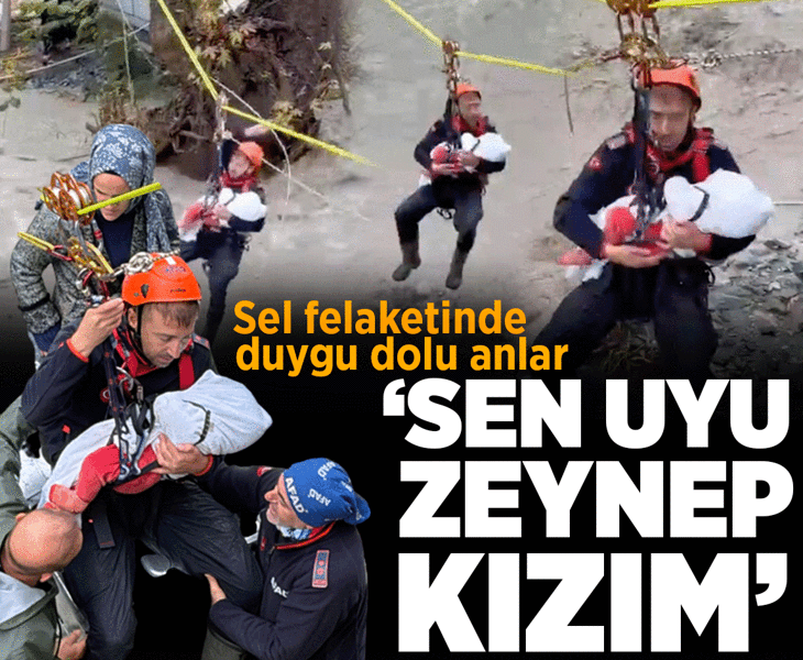 Selde mahsur kalan 8 aylık Zeynep bebeği kurtardı! AFAD personeli, o anları anlattı