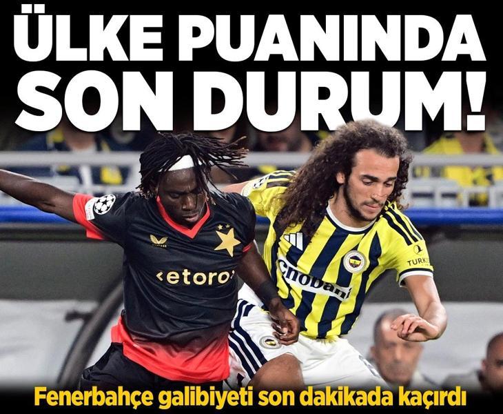 Fenerbahçe&amp;#x27;nin beraberliği sonrası UEFA Ülke puanı güncellendi!