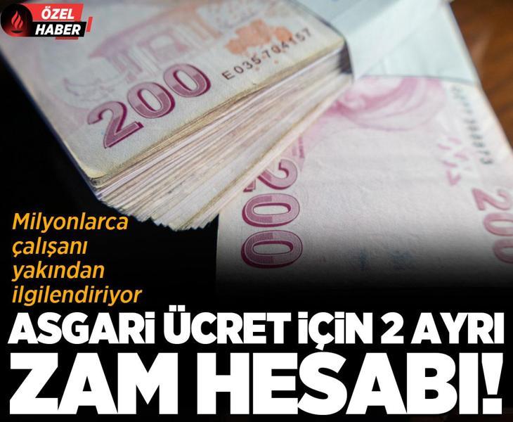 Milyonlarca çalışanı yakından ilgilendiriyor! Asgari ücret için 2 ayrı zam hesab