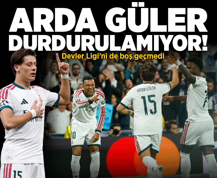 Arda Güler yine sahne aldı! Milli futbolcu Şampiyonlar Ligi'nde de golünü attı