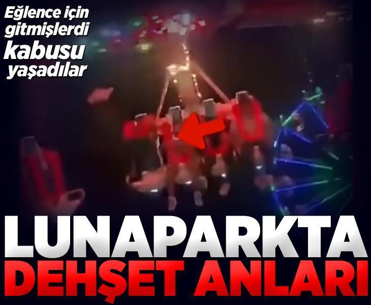 Eğlenmek için gitmişlerdi kabusu yaşadılar! Lunaparkta dehşet anları kamerada