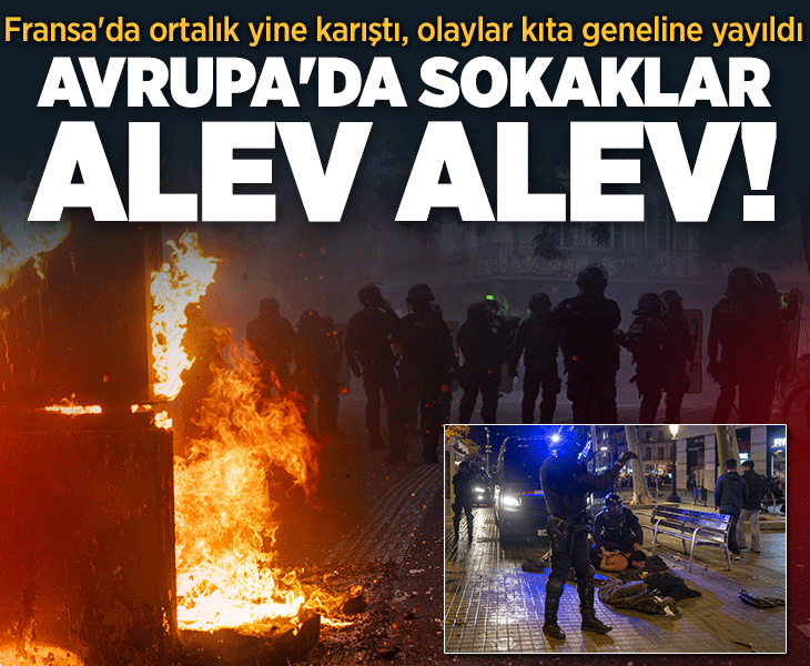 Fransa karışıyor! Eylemlerin merkezi Paris'ten canlı yayın: Bundan sonrası kaos...