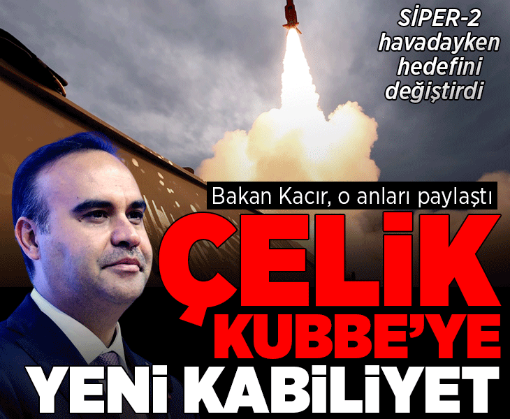 Bakan Kacır, o anları paylaştı; Siper-2 hedefi tam isabetle vurdu
