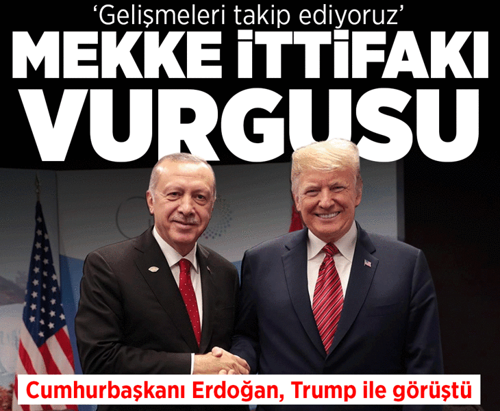 SON DAKİKA! Cumhurbaşkanı Erdoğan, Trump ile görüştü