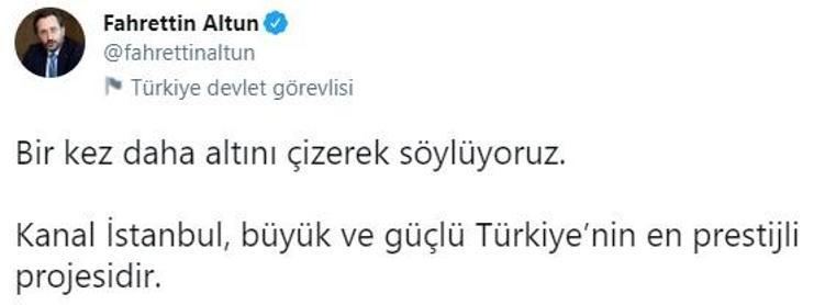 Son dakika... İletişim Başkanı Altundan Kanal İstanbul paylaşımı