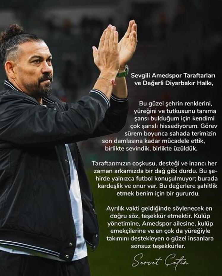 Servet Çetin buraya kadar Resmi açıklama geldi