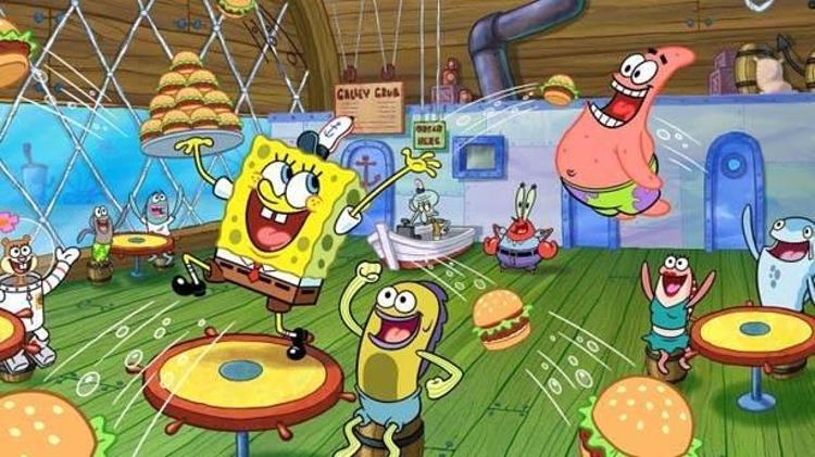 9- Sünger Bob Kare Pantolon