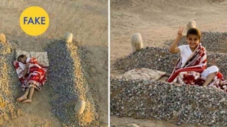 Suriyeli çocuğun anne babasının mezarında uyumamış