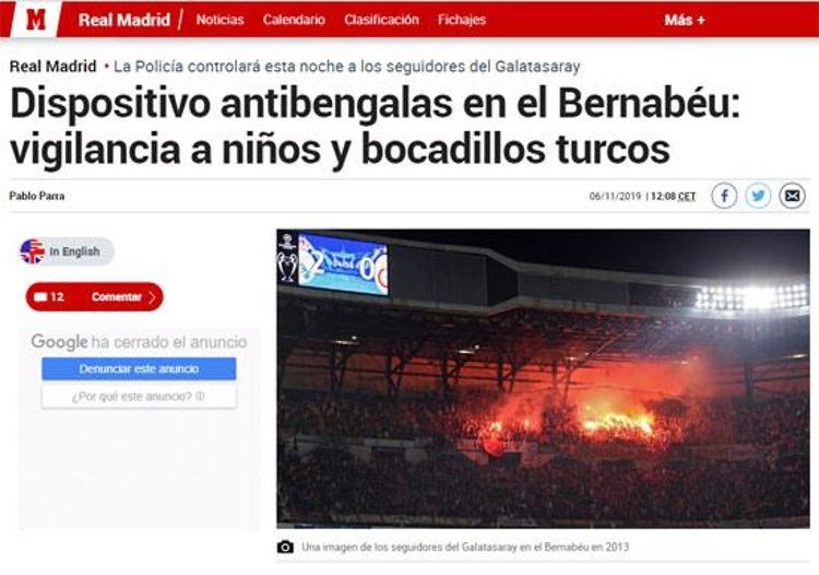 Bernabeu’da Galatasaray’a meşale operasyonu