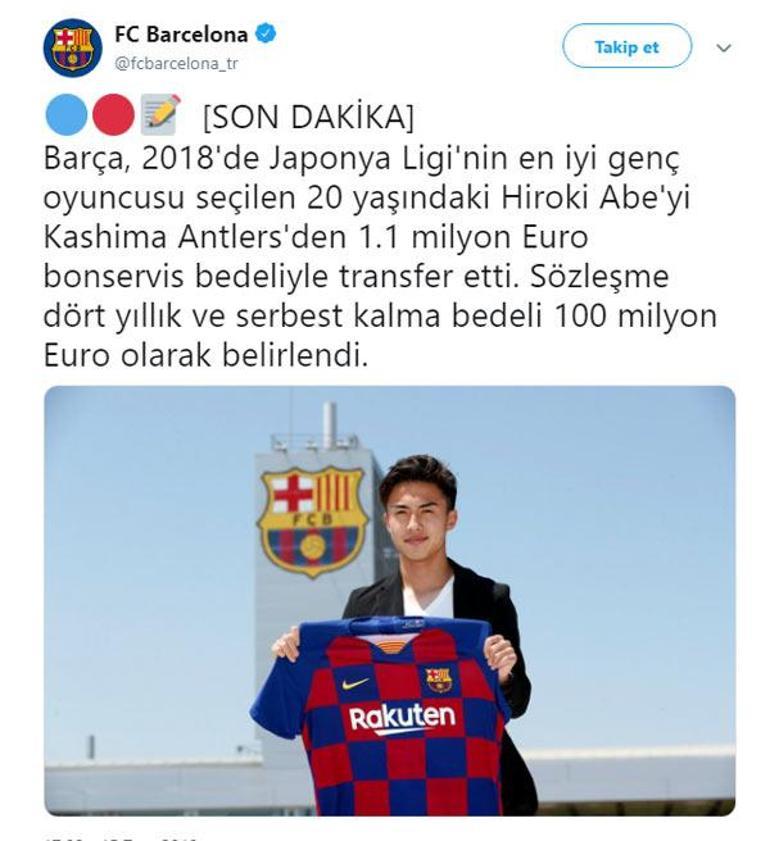 Barcelona, Japon Hiroki Abeyi transfer etti
