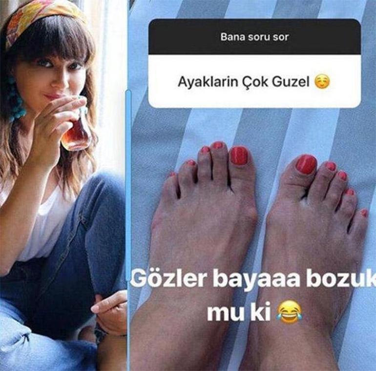 Nurgül Yeşilçayın ayakları olay oldu