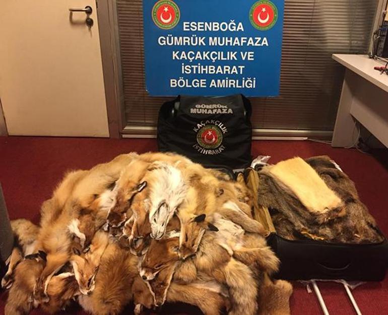 Esenboğa Havalimanında ele geçirildi Değeri 350 bin lira...