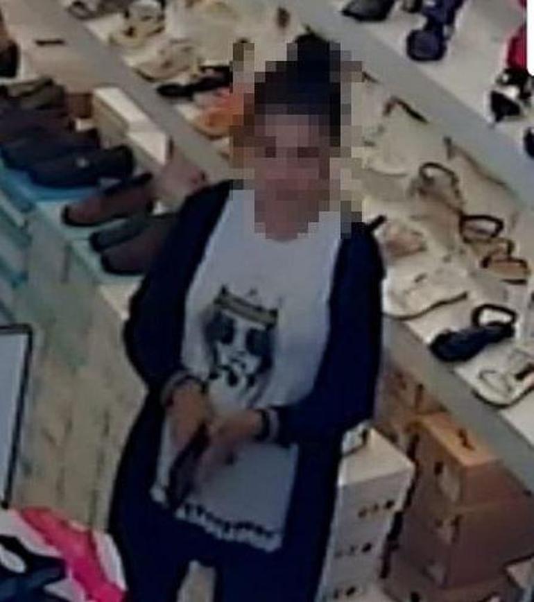 Pendikte 3 iş yerinde hırsızlık yapan kadın kamerada