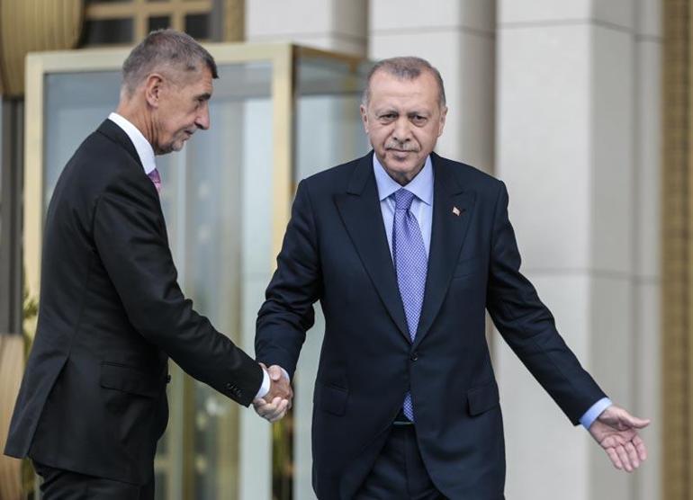 Cumhurbaşkanı Erdoğan, Çekya Başbakanı Babis’i resmi törenle karşıladı