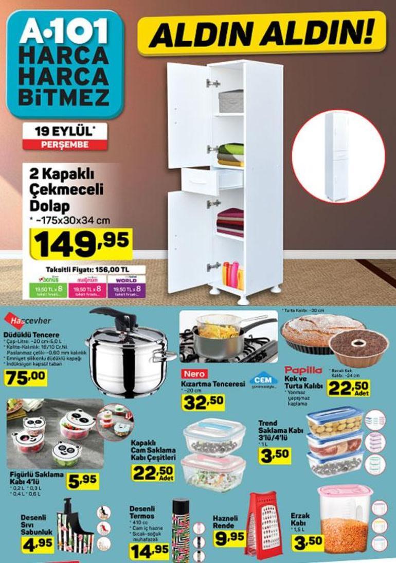 A101 19 Eylül 2019 kataloğu | A101 aktüel ürünler