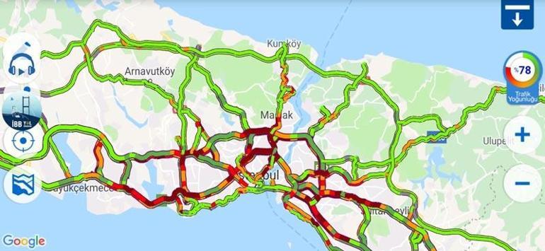 İstanbul trafikte son durum: Durma noktasında