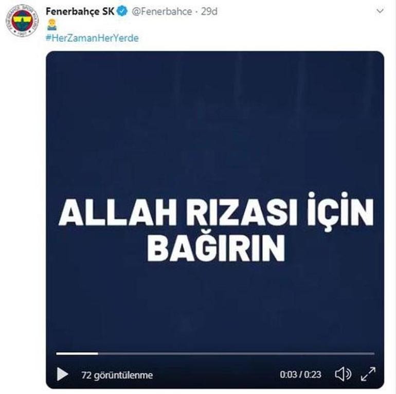 Fenerbahçeden Galatasaraya derbi göndermesi