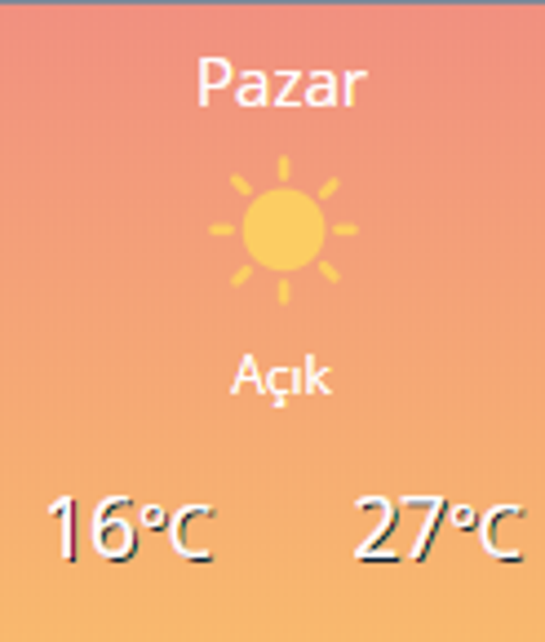 Pazar günü hava nasıl olacak 13 Ekim hava durumu