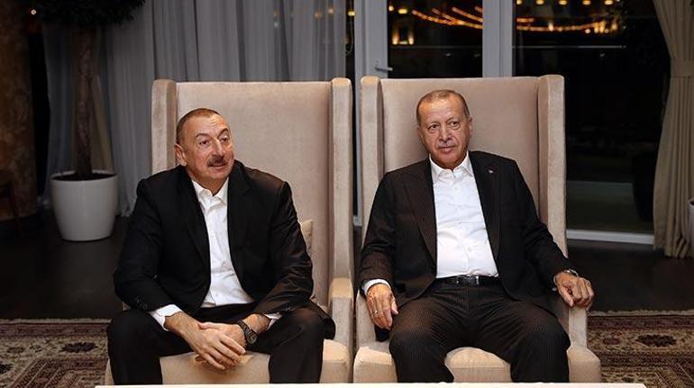 Cumhurbaşkanı Erdoğan, Aliyev tarafından verilen yemeğe katıldı