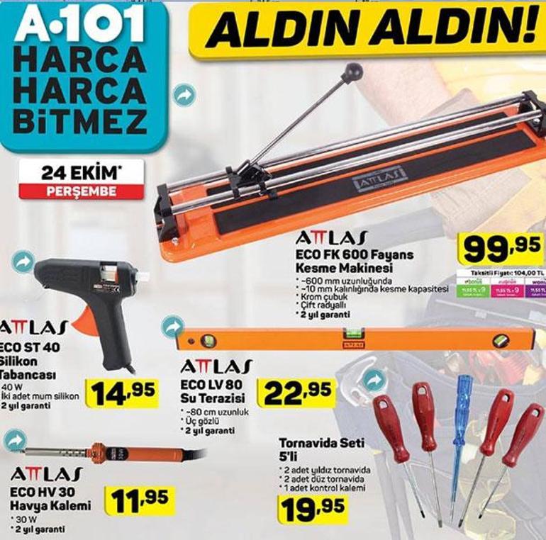 24 Ekim Perşembe  a 101 aktüel  | İndirim kataloğu