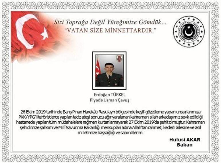 Şehit Erdoğan Türkel için tören