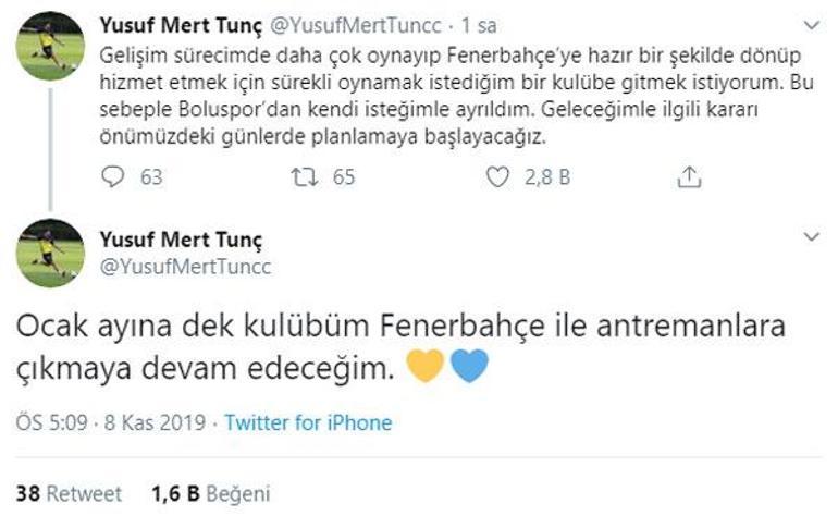 Yusuf Mert Tunç, Fenerbahçeye geri döndü