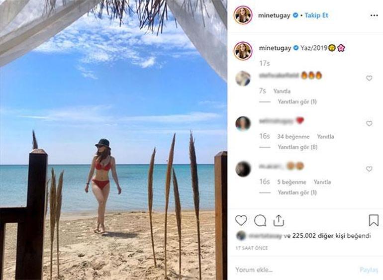 Mine Tugay bikinili pozuyla sosyal medyayı salladı