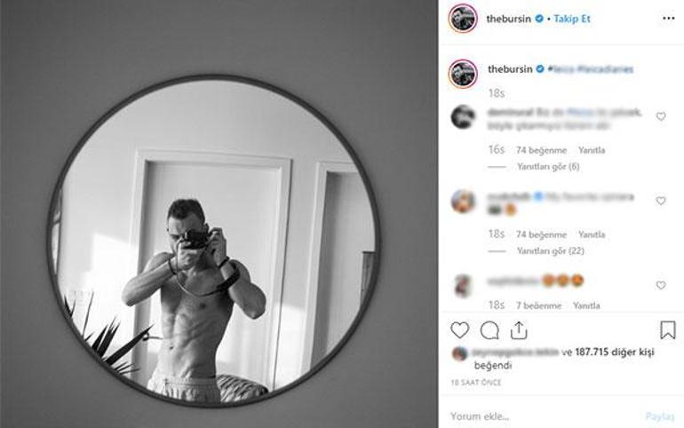 Kerem Bürsinin ayna pozu sosyal medyayı salladı