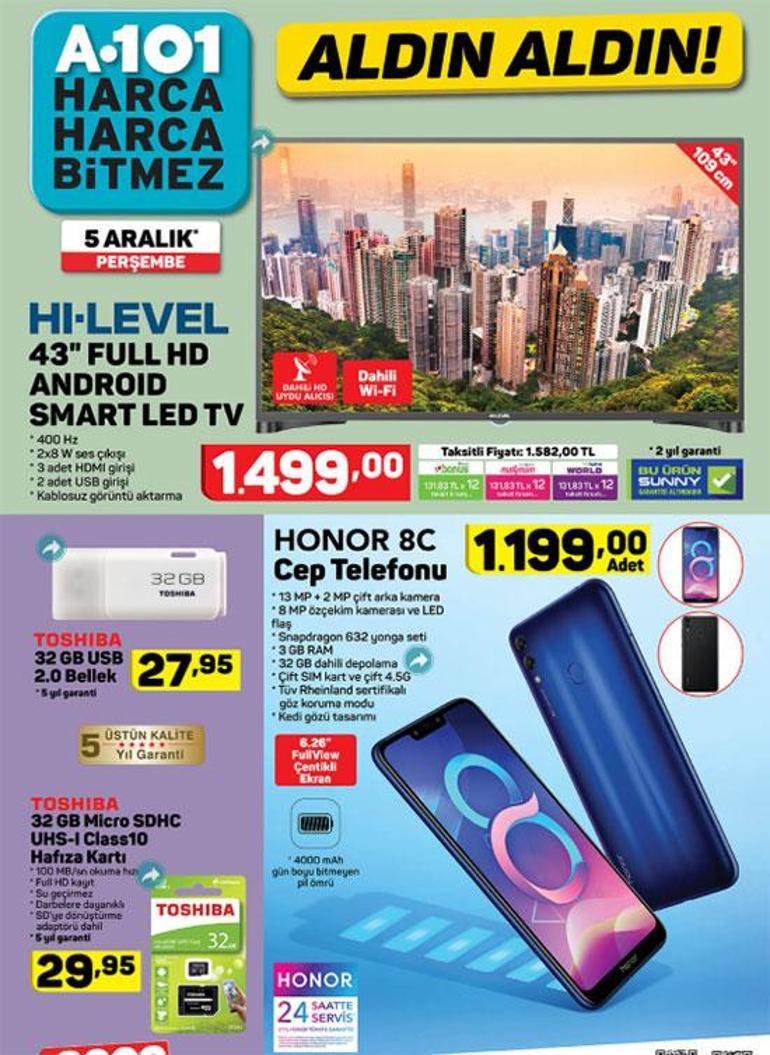 A101 aktüel | A101 5 Aralık 2019 katalog