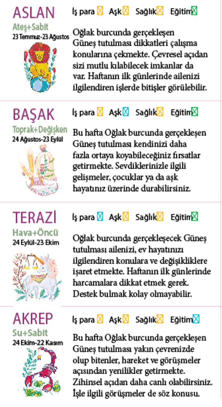 Bu hafta size ne getirecek