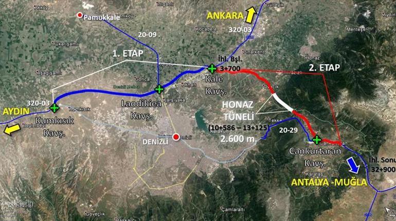 Dev projede sona yaklaşıldı Bittiğinde Denizli, Antalya, Ankara ve Muğla’ya direkt bağlanacak