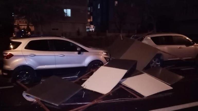 Binanın dış cephe kaplamasını uçurdu Ölümden döndüler