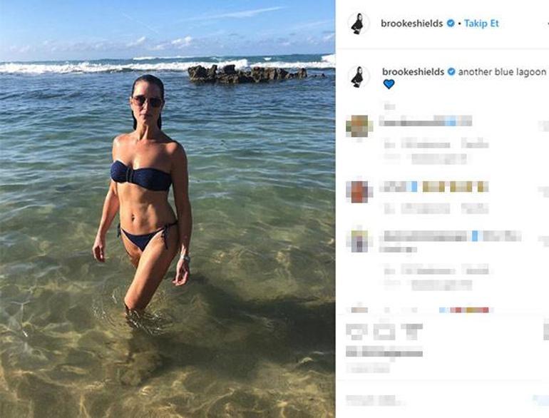 Brooke Shieldsdan bikinili poz