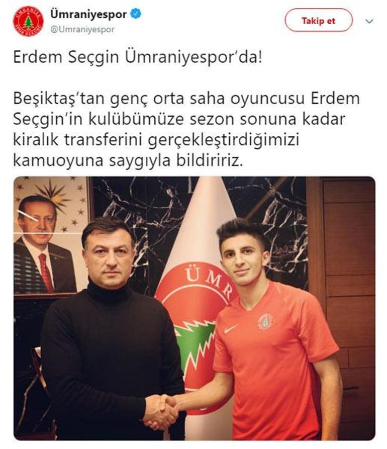 Son dakika | Beşiktaşta Erdem Seçgin, Ümraniyespor’a kiralandı