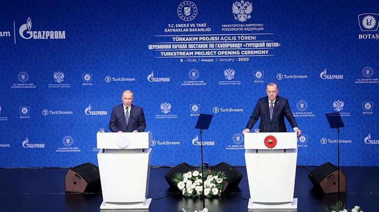 Son dakika... İstanbulda tarihi gün Açılışı Cumhurbaşkanı Erdoğan ve Putin yaptı