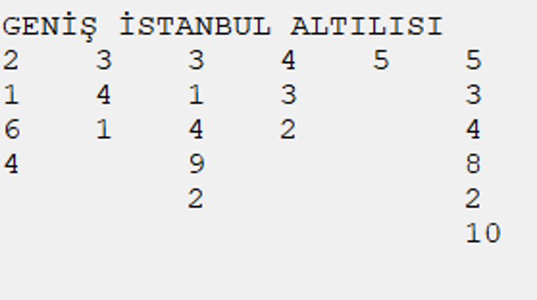 Dört tekimiz geldi Bir altılı, iki beş