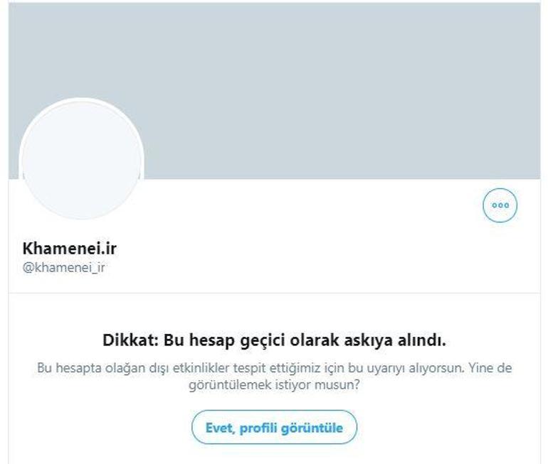 Son dakika... Twitter, İranın dini lideri Ali Hamaneyin hesabını askıya aldı