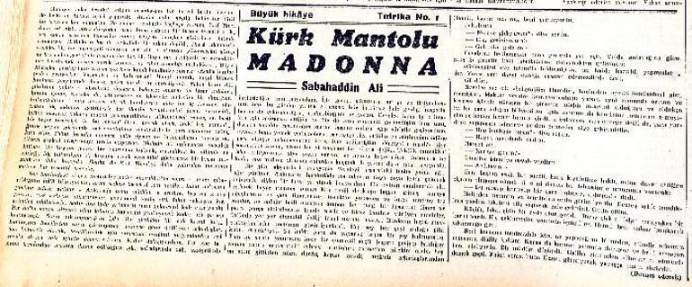 ‘Kürk Mantolu Madonna’nın sırrı