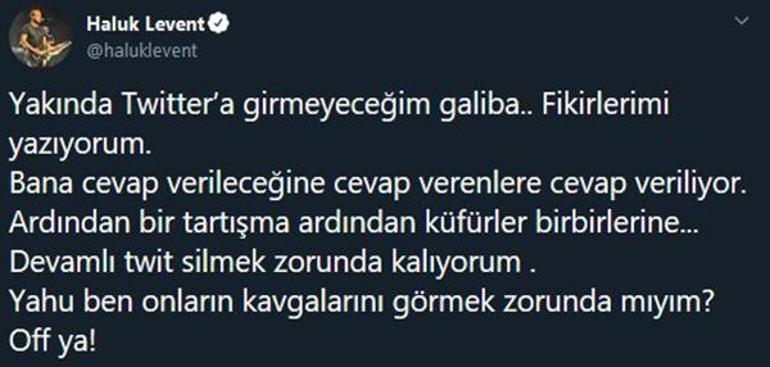 Haluk Leventten şaşırtan karar: Yakında Twitter’a girmeyeceğim galiba