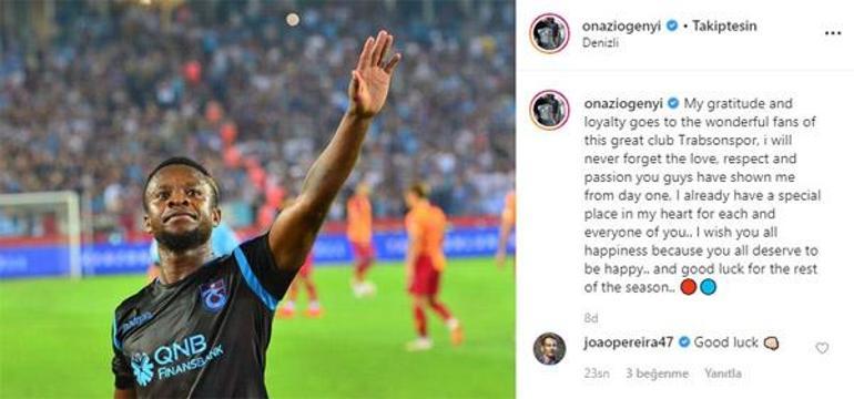 Son dakika | Trabzonspor, Onazinin sözleşmesini feshettiğini KAPa bildirdi