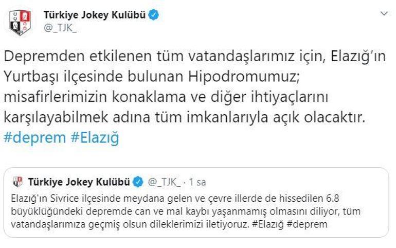 Türkiye Jokey Kulübü açıkladı  Deprem sonrası hipodromu açtı...