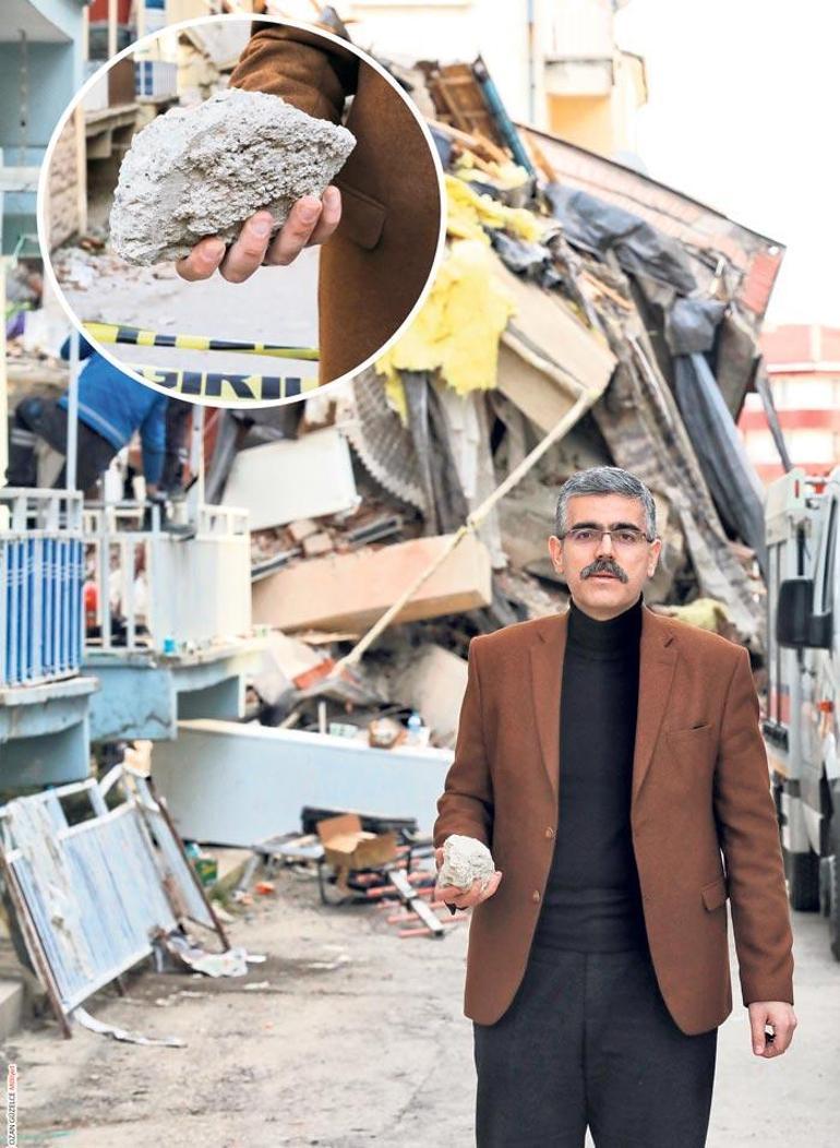 Son dakika | Elazığda depremde yıkılan binaları uzmanlar inceledi Dere kumu ile yapılmış