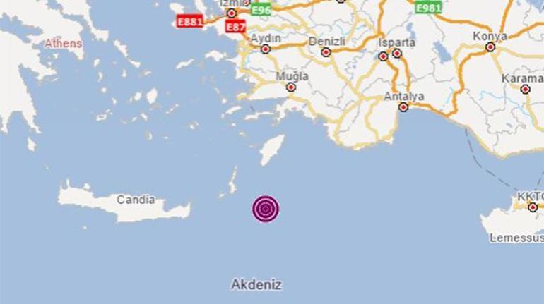 Son dakika... Akdenizde korkutan deprem Büyüklüğü...