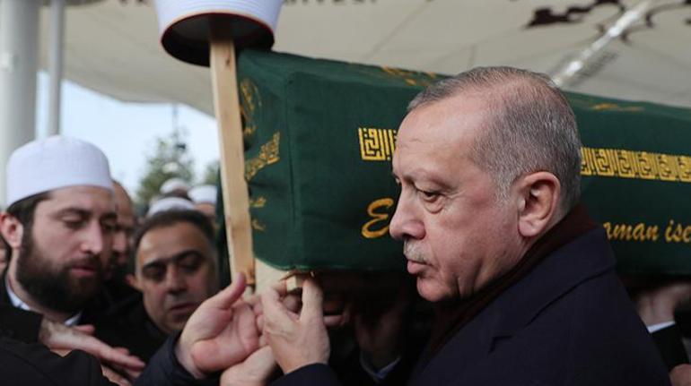 Cumhurbaşkanı Erdoğan, Ahmet Vanlıoğlunun cenazesine katıldı