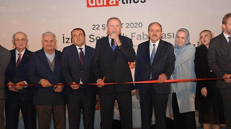 Cumhurbaşkanı Erdoğan İzmirde seramik fabrikası açtı