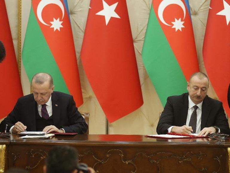 Son dakika... Cumhurbaşkanı Erdoğan ve Aliyevden ortak basın toplantısı