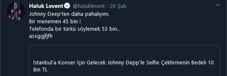 Haluk Leventten Johnny Deepe gönderme