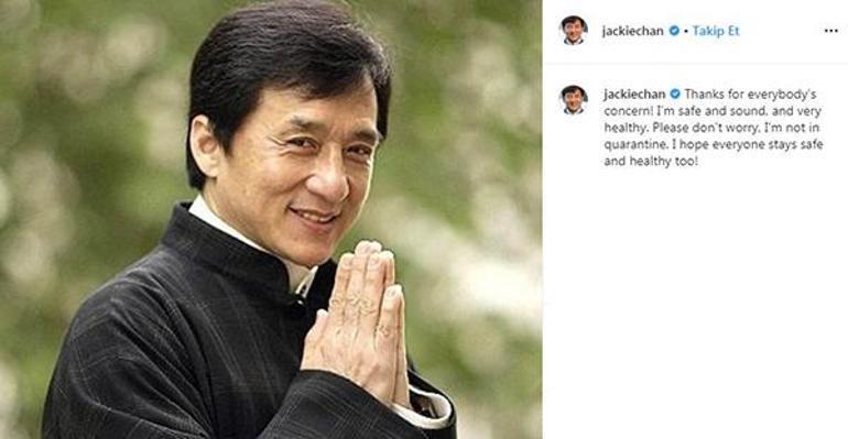 Jackie Chan’den koronavirüs iddialarına yanıt